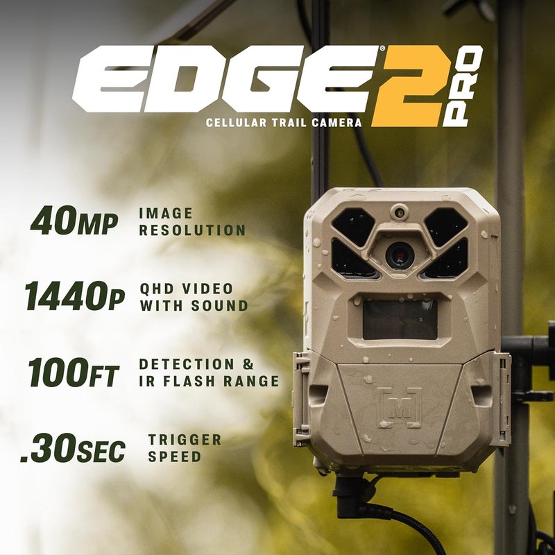 MOULTRIE Edge 2 Pro Cellular Trail Camera - Auto Connect Nationwide 4G LTE - On Demand 40MP Photo - 1440P Video with HD Audio - Ai False Trigger Elimination - 100 Ft Detection Range - No-Glow Flash - Image 2